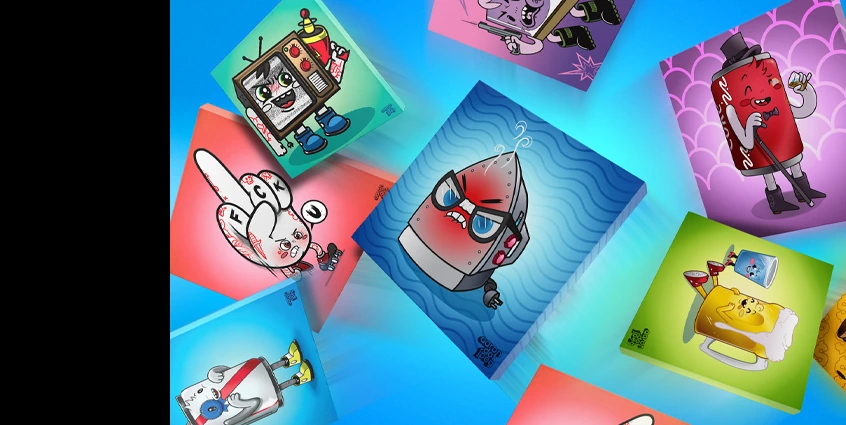 Illustrated sticker collection